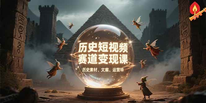 图片[1]-（15386期）历史短视频赛道变现课，百集素材库应用，文案剪辑技巧，账号运营全案-灵思铺子