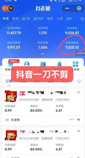 抖音短视频一刀不剪带货,不剪辑,不直播,每天发个视频,等着出单获取带货佣金